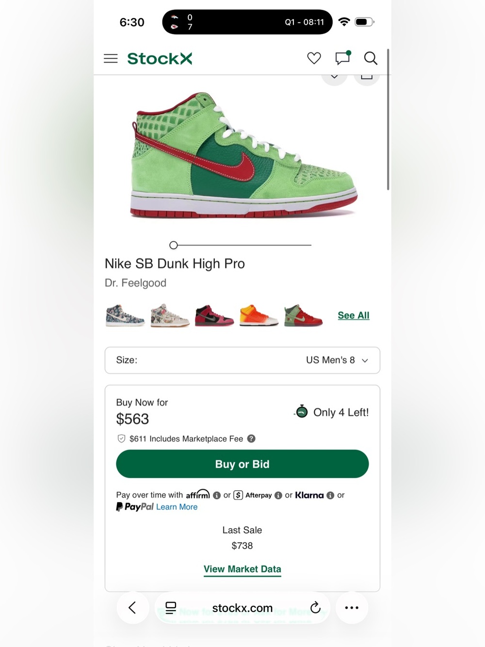 BRAND NEW NEVER WORN NIKE SB DR FEELGOOD